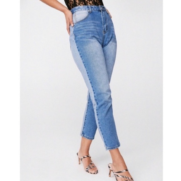 NWT Nasty Gal Two Sides To Every Story Jeans - Picture 9 of 11